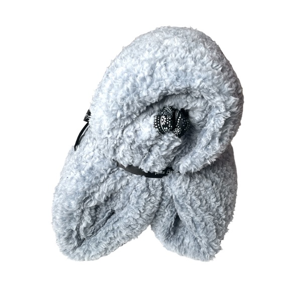 Vera Bradley Stellar Paisley Fluffy Fleece Blanket Gray Size 80x50 - Picture 2 of 6